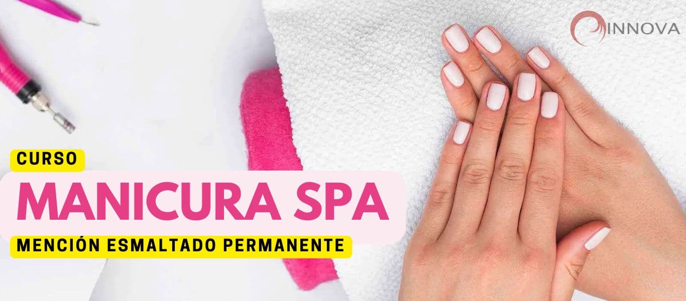 Portada curso manicura spa mención esmaltado permanente en innova